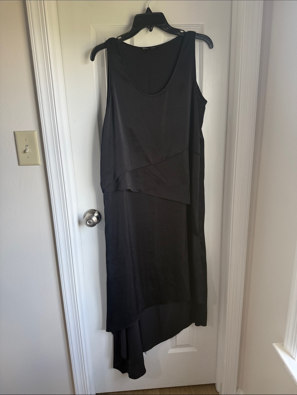BCBGMaxAzria Black Sleeveless Asymmetric Layered Dress